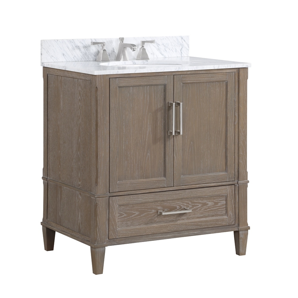 Avanity Delano 31 in Vanity Combo in White finish with Black Granite Top
